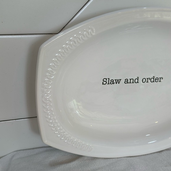 Mud Pie serving dish Slaw and Order - Picture 2 of 7